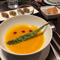 sweet potato soup at Rasoterra in Barcelona