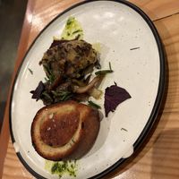 Black garlic bread  at Rasoterra in Barcelona