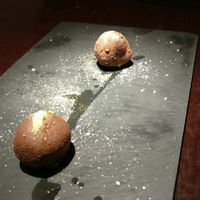 chocolate ball with salt... at Rasoterra in Barcelona