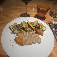 Charred courgettes  at Rasoterra in Barcelona