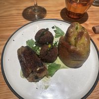 Wild garlic bread   at Rasoterra in Barcelona