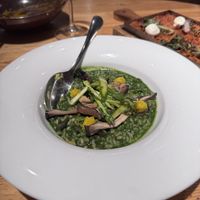  Creamy Pals rice with aspargus, oyster mushrooms and preserved lemon at Rasoterra in Barcelona