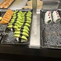 Vegan sushi options   at Pong Skrapan in Stockholm