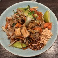 Vegan pad Thai with tofu   at Pong Skrapan in Stockholm