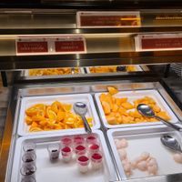 Desert - only the fruit were vegan at Pong Skrapan in Stockholm