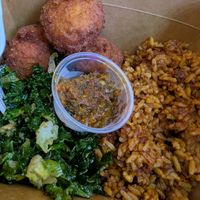 Nigerian Jollof, Akara And Kale at Akara House in Brooklyn