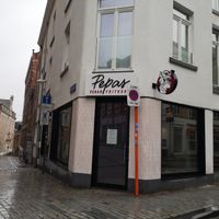 Outside at Pepas Vegan Frituur in Leuven