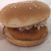 Visburger at Pepas Vegan Frituur in Leuven