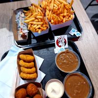 Fries and snacks at Pepas Vegan Frituur in Leuven