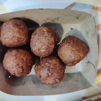 Boulettes at Pepas Vegan Frituur in Leuven