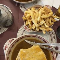 Francesinha vegan com batata  at Cufra Aveiro in Aveiro