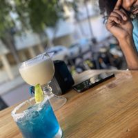 Margarita y piña colada  #Veganuary at La Vieja Escuela in Playa Del Carmen