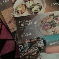 Menu  at La Vieja Escuela in Playa Del Carmen