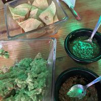 Guacamole and chips #Veganuary at La Vieja Escuela in Playa Del Carmen