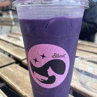 Vegan ube latte   at B Sweet Dessert Bar in Los Angeles