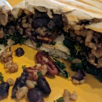 Vegan burrito at North Shore Cafe in White Salmon