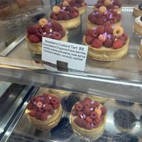 Raspberry custard tart  at Orange & Blossom Patisserie in Portland
