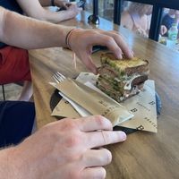 Cheese and sausage toastie   at Bartels in Phuket