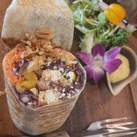 Nourishing burrito at Pure Vegan Heaven - Old Town in Chiang Mai