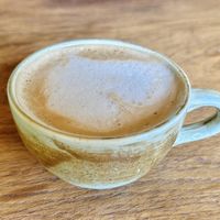 Almond milk latte, hot (79 THB)  at Pure Vegan Heaven - Old Town in Chiang Mai