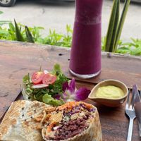 Think this was called nourishing burrito. Very yum   at Pure Vegan Heaven - Old Town in Chiang Mai