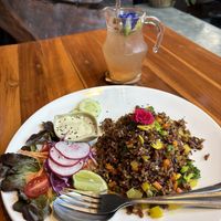 Veggie curry fried ricee  at Pure Vegan Heaven - Old Town in Chiang Mai