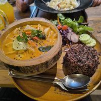 Tom Kah Soup at Pure Vegan Heaven - Old Town in Chiang Mai