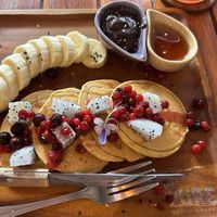 Sweet potato pancakes  at Pure Vegan Heaven - Old Town in Chiang Mai