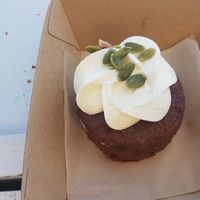 Vegan carrot cake at Hook And Harvest in Robe