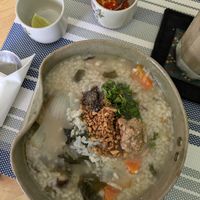 Congee at Cambodhi in Kampot