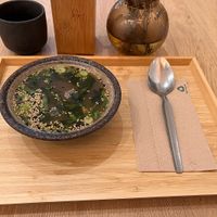 Miso soup  at FOODSTOCK Bistro in Prague