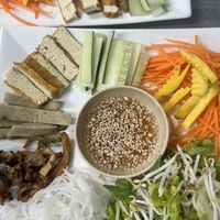 Fresh spring rolls (make your own)  at An Nhi Chay in Hue