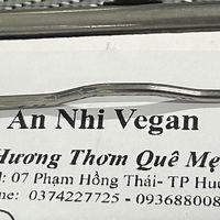 on the receipt they show the name as An Nhi Vegan  at An Nhi Chay in Hue