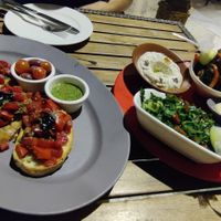 Brusheta and mezze at Egyptian Nights in Cairo