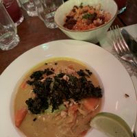 Vegan curry and ricee  at Jungle Palace Restaurant - Ephemera in Paris