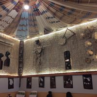 Ethiopian style decorated iterior at Mosob in Parma