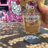 Iced coffee with oat milk   at Hello Kitty Cafe in Las Vegas