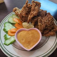 Fried cajun mushroom at Chà Là in Hanoi