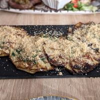 Grilled artichokes with vegan cheese at Jungle Bistro in Ibiza