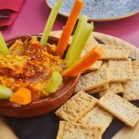 Houmous and crudités 😍 at Jungle Bistro in Ibiza