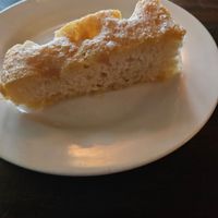 Homemade sourdough bread with salt at Osprey's Restaurant in Oak Beach