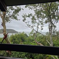 View with clouds/fog at Osprey's Restaurant in Oak Beach