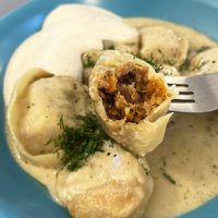 Vegan dumpling insides. I'm so happy I've tried it! at Internet Cafe in Yerevan