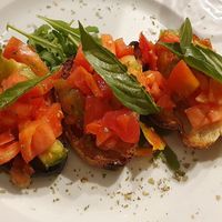 Bruscchetta (vegan) at Mercato Pompeiano Restaurant in Pompei