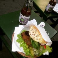 Vegan sitan burger at Krowarzywa - Hoza in Warsaw