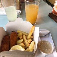 Fish & chips! So tasty! The portion is a bit small but its super cheap! also loved the peach lemonade  at Krowarzywa - Hoza in Warsaw
