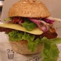 Seitan burger  at Krowarzywa - Hoza in Warsaw