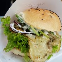 roasted vegetable burger.. Delicious!!!!! at Krowarzywa - Hoza in Warsaw