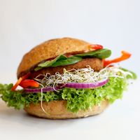 vegan burger Krowarzywa at Krowarzywa - Hoza in Warsaw