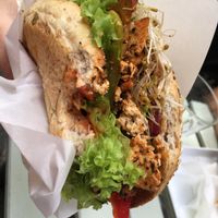 Tofu burger at Krowarzywa - Hoza in Warsaw